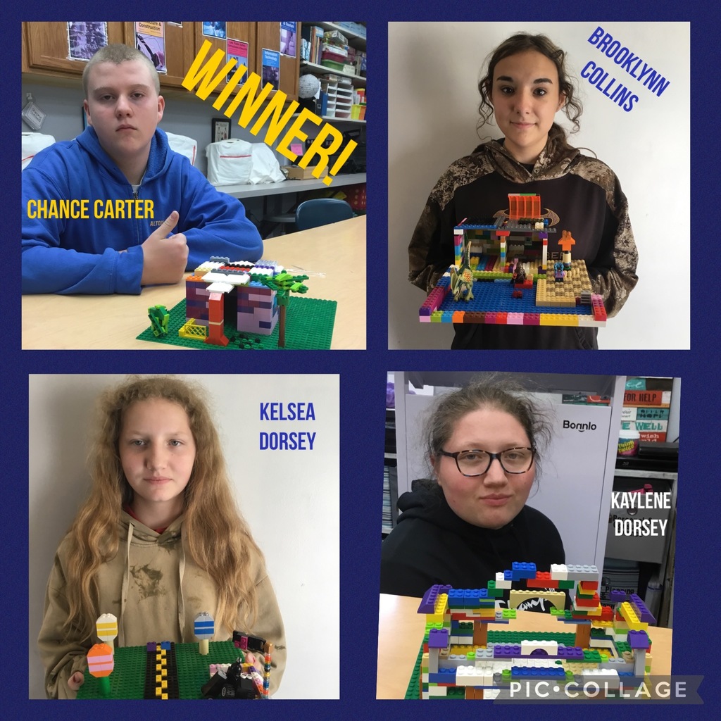 lego competitors hold their house creations